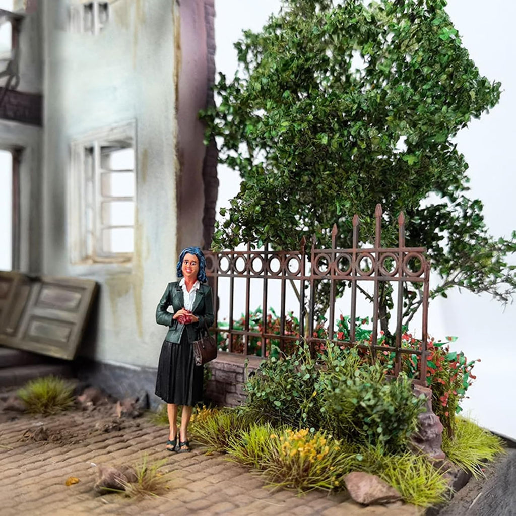 Warmtree 4 Pack Miniature Leave Realistic Miniature Leaves Simulation Leaves for DIY Model Railway Fairy Garden Diorama Supplies Village Accessories