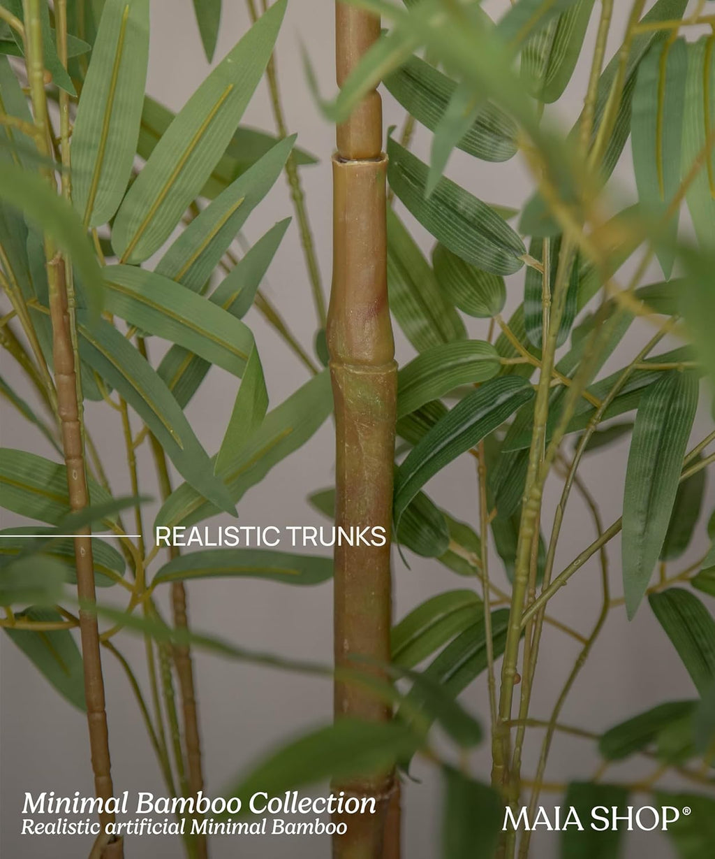 Maia Shop Artificial Bamboo Tree Minimal 7FT Tall, Fake Tree Realistic Leaves, Faux Silk Plant Made with The Best Materials, Artificial Tree for Home Decor Indoor, 83 inches