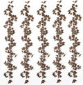 mizii 5 Pack 360" Artificial Vines Ivy Garland Realistic Fake Vine Silk Green Leaves Faux Hanging Plants Greenery Decoration for Outdoors Wedding Party Indoor Mantle Bedroom Home Decor (Purple Green)