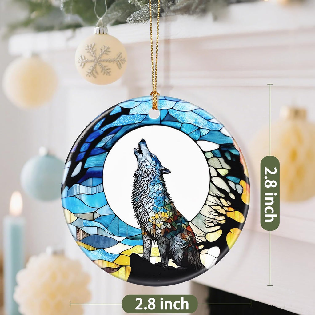 Wolf Christmas Decorations for Tree, Christmas Ornaments, Keepsake Ornaments, Holiday Decor, Xmas Gifts, Gifts for Wolf Lovers, Animal Lovers