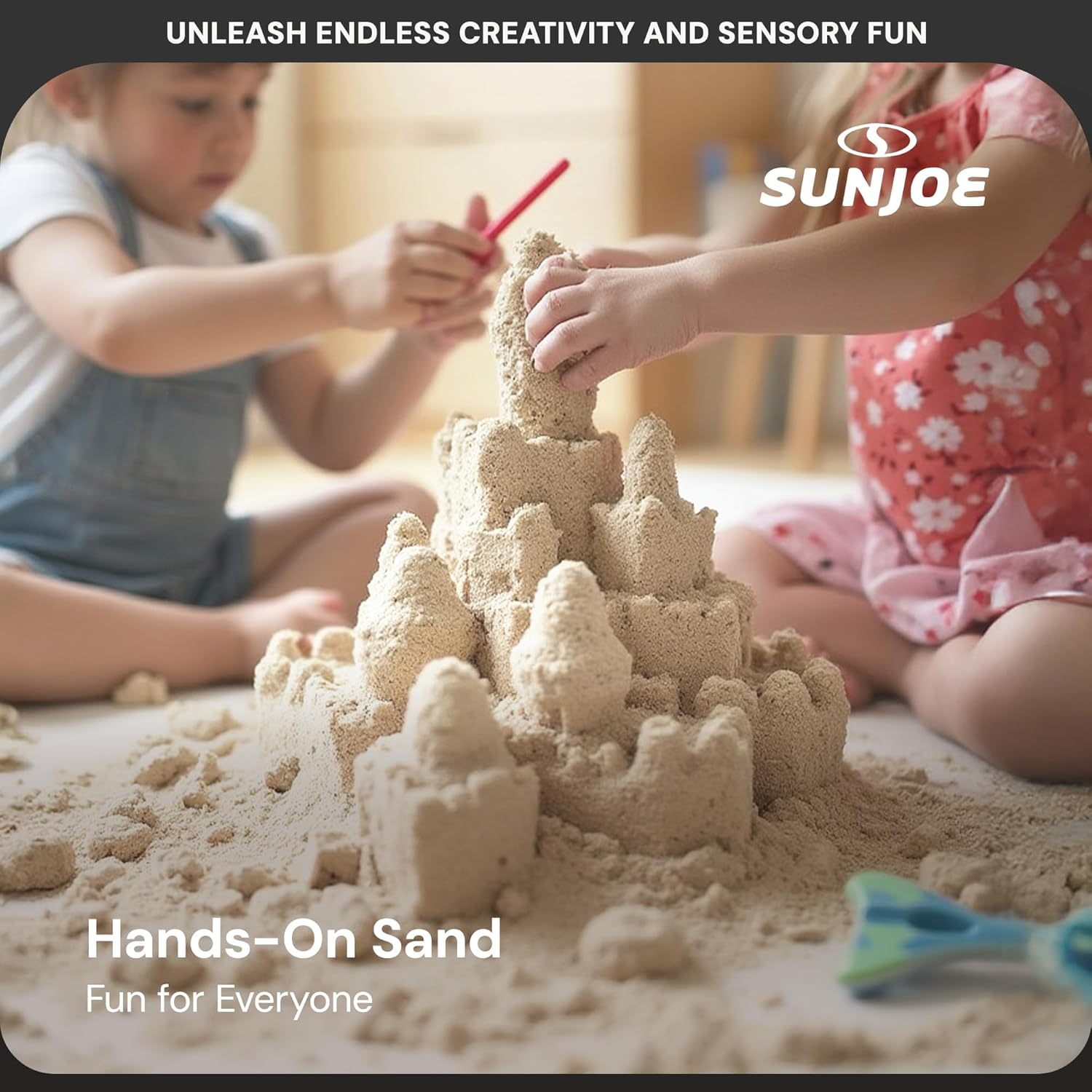 Sun Joe Silica Play Sand for Sandbox, Sensory Table & Garden Spaces, Ultra Fine, 20 Lb Bag - Indoor and Outdoor Natural Craft Accessory for Molding, Digging, Sculpting and Gardening, PLYSAND20