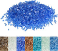 Skyflame High Luster 10-Pound Regular Fire Glass for Fire Pit Fireplace Garden Landscaping Cobalt Blue 1/4" Size
