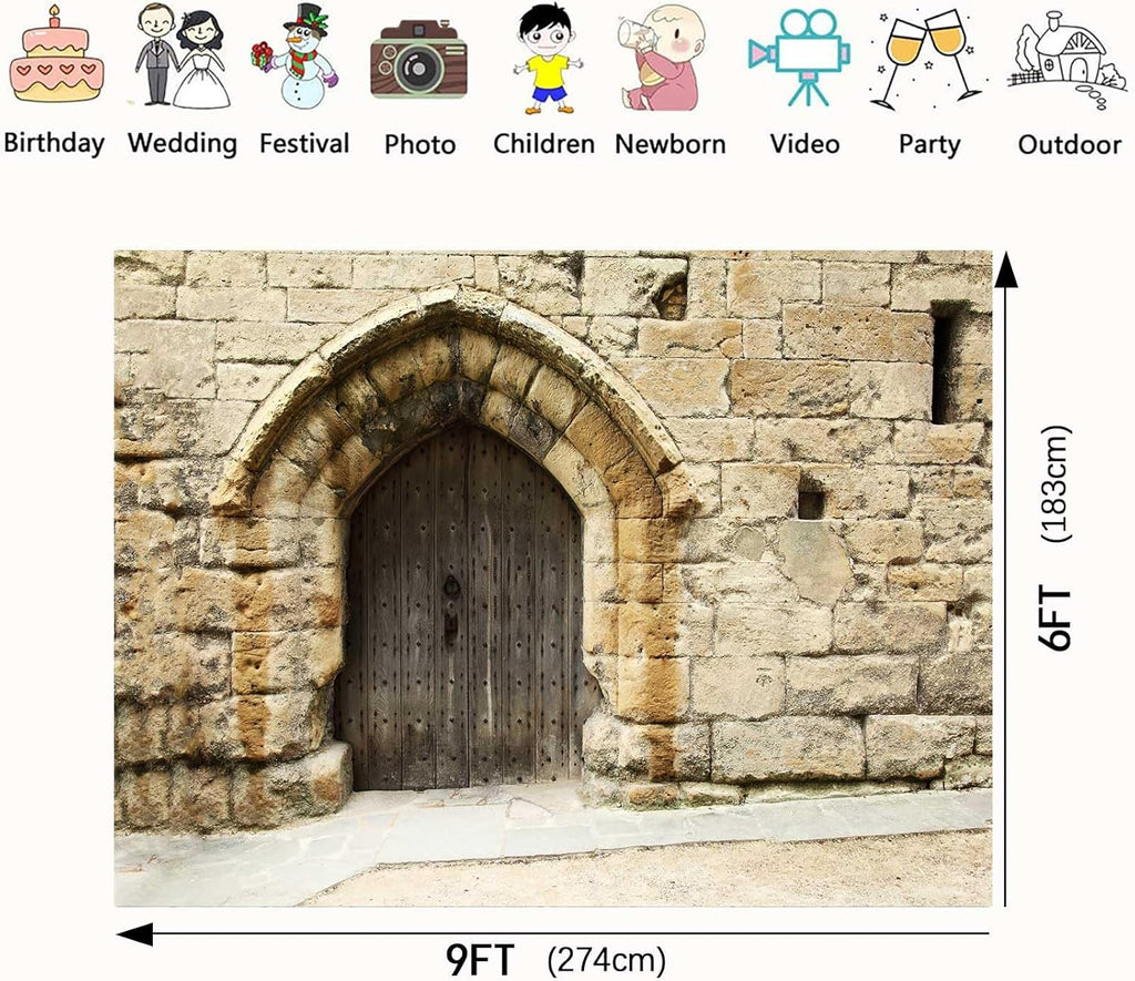 Stone Wall Backdrop Ancient Jerusalem Buildings Backdrops, 9x6ft, Old City Jerusalem Israel Cityscape Photography Background Party Supplies Room Decor Banner Photo Booth Props BJOKPR0619