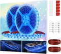Pontoon Boat LED Strip Lights, 12V 32.8FT Blue Waterproof Marine LED Light Boat Interior Light, Boats Deck Hull Gunnel Lighting, Night Fishing Lights for Bass, Jon, No Battery