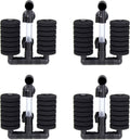 AQUANEAT 4 Pack Double Bio Sponge Filter, for Fry, Betta, Shrimp, Nano, Aquarium Fish Tank
