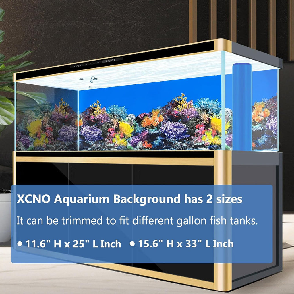 Fish Tank Background Sea Anemone Coral Theme Aquarium Background Poster Fish Backdrop for Aquarium Wallpaper Double-Sided Fish Tank Sticker Paper