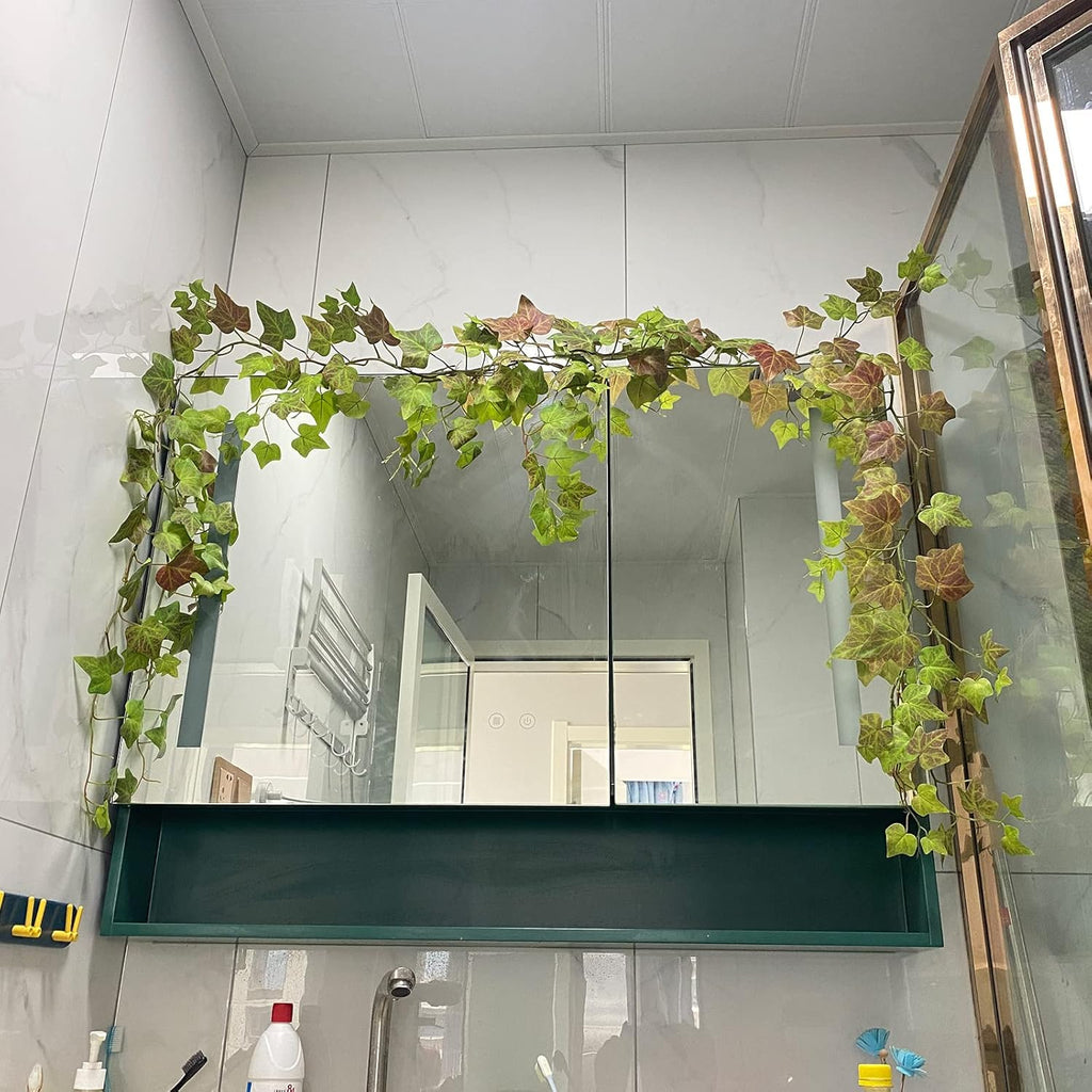 alyptus Artificial Fall Leaves Garland Hanging Plants Lifelike Fake Vines for Outdoors and Bedroom Décor - Greenery Garland with Fake Ivy and Ivy Vines (Ivy Garland 2#)