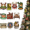 Amyhill 30 Pieces Christmas Deer Tree Ornaments Wooden Buck Hunting Ornament Deer Hunting Decorative Hanging Ornaments with Gun Christmas Ornament Woodland Wild Life Decorations for Xmas(Classics)