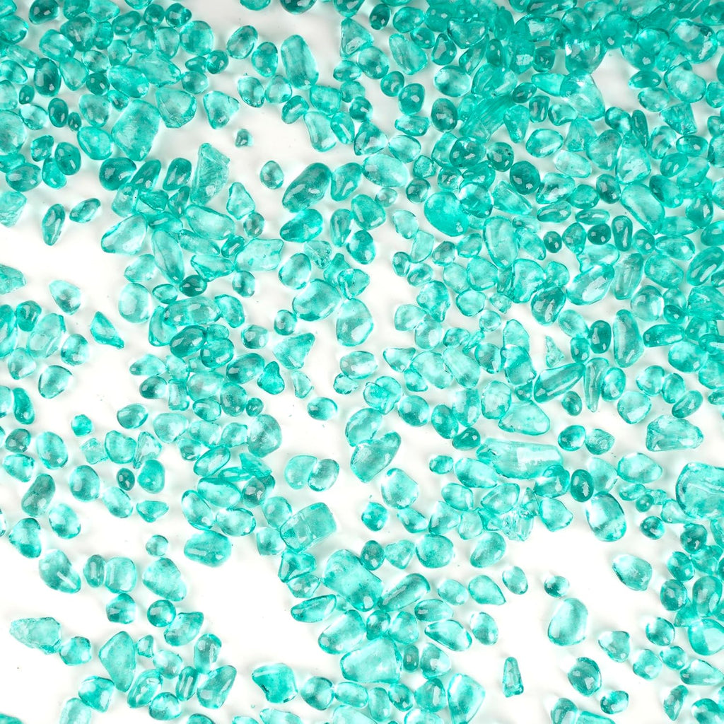 Glass Stones, 1Lb/460g Irregular Sea Glass Dercorative Rocks Non-Toxic Artificial Crystal Pebbles for Aquarium Decoration/Vase Filler/Table Scatter/Handcraft/Jewelry Making/Gems Display, Light Green