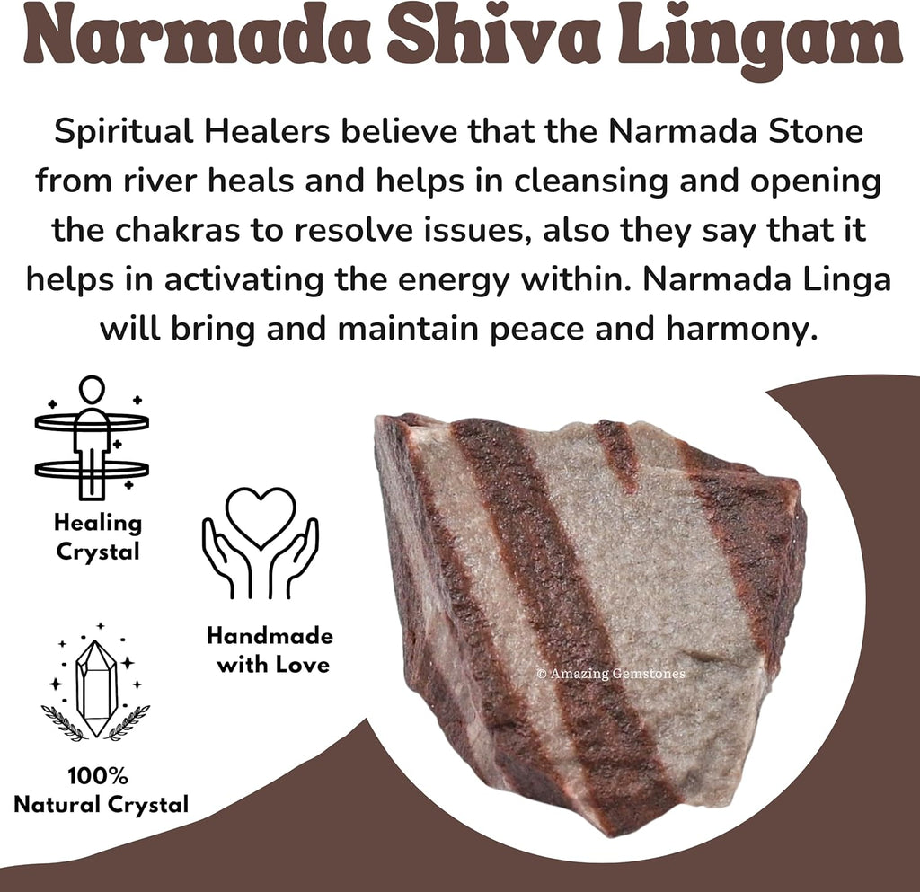 Amazing Gemstone Narmada Shiva Lingam Raw Crystals and Healing Stones, Natural Rocks for Tumbling and DIY Raw Stones and Crystals (1 lb)