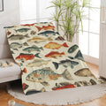 Fish Throw Blanket Fish Gifts for Kids Girls Boys Adults Women Men Soft Cozy Warm Plush Fluffy Fuzzy Fleece Blanket Birthday Festival Decor 60''X80''