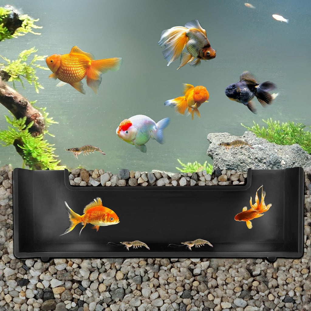 Shrimp Cave Aquarium Tunnel, Aquarium Decor Habitat Decoration, Black Plastic, Modern, Corydora Catfish, Kuhli Loach, Clown Cory Shrimp, Fish, 0.5"D x 2.5"W x 1.5"H