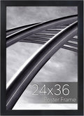 wallsthatspeak 24x36 Poster Frame, Black Frame for Vertical and Horizontal Formats, Clear Plexiglass