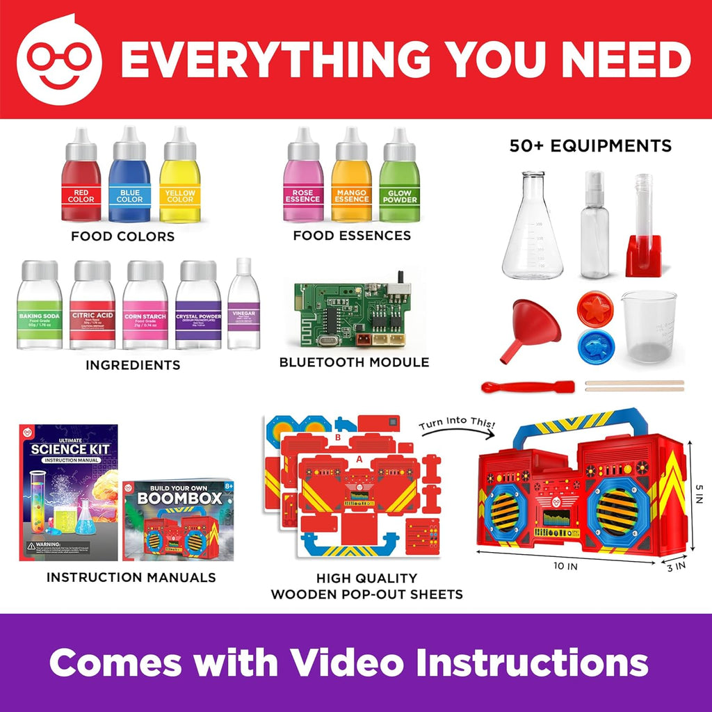 Doctor Jupiter Ultimate STEM Gift Set | Set of ‘Ultimate Science Kit’, ‘Boombox’ for Kids Ages 8+ | Birthday Gift Ideas for Boys, Girls | STEM Learning & Educational Toys for 8-10-12-14 Year Olds