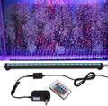 Submersible Aquarium Light, Fish Tank Light with Air Bubble Hole, RGB Color Changing Brightness Adjustable IP68 Waterproof Remote Control LED Light for Aquarium Fish Tank 20 inch