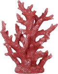 Artificial Coral Decor for Aquarium, Resin Ornaments and Statue Home Decor, 7.48"x2.36"x9.45", Red