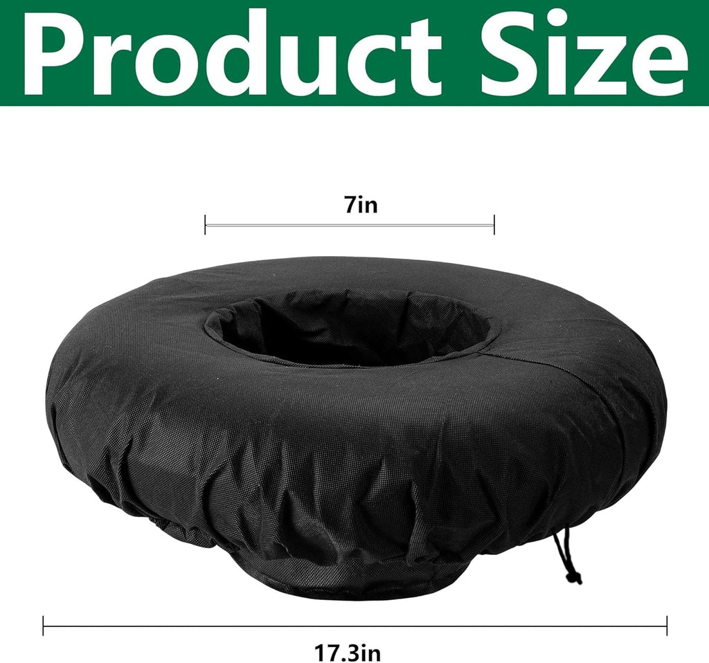 DECOHS 17.3" Floating Planters for Ponds, Woven Fabric Floating Pond Plant Baskets, Aquatic Plant Fish Barrier Floating Island for Garden Water Features and Aquascape Decoration