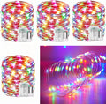 33Ft String Lights Battery Operated with Remote Control Timer, 100LED 4 Pack Waterproof 8 Modes Copper Wire Twinkle Fairy Lights for Bedroom Indoor Outdoor Wedding Dorm Christmas Decorations