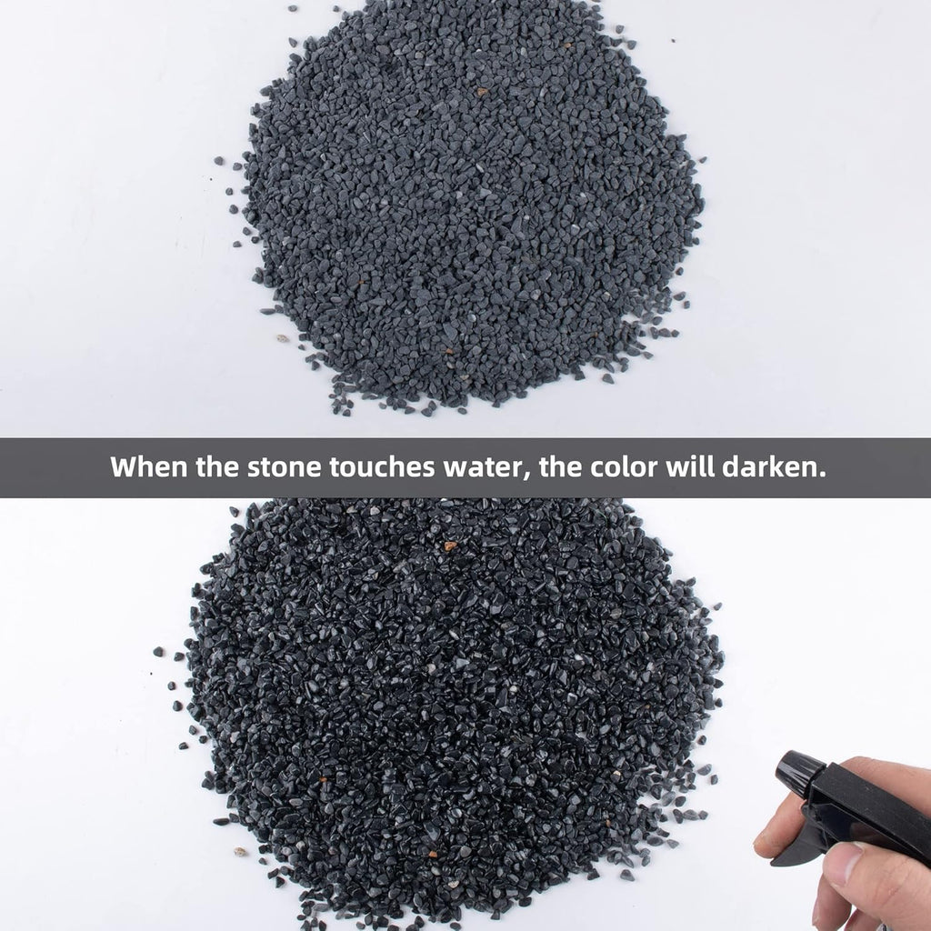 18lb Black Cactus Pea Gravel Rocks,1/4 Inch Pebbles for Indoor Plants, Natural Succulent Rock and River Rocks Decorative for Aquariums, Vases, Outdoor Gardening, Top Dressing for Potted Plants