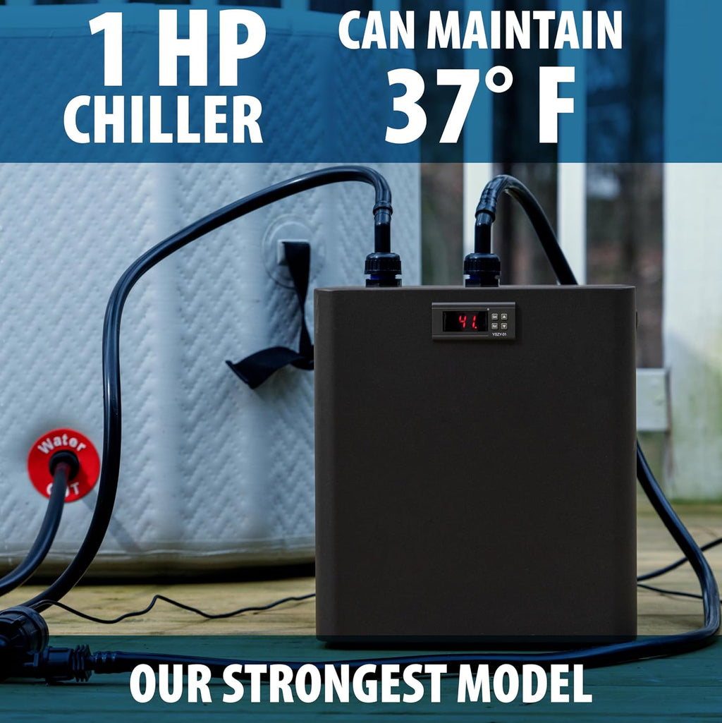 Chiller for Ice Bath and Cold Plunges Including All Hoses and Pumps. 1/3 HP, 2/3 HP, 1 HP Models