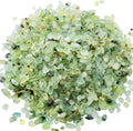 SUNYIK Green Prehnite Tumbled Chips Stone,Crushed Crystal Quartz Pieces,Irregular Shaped Stones,1pound(about 460 gram)
