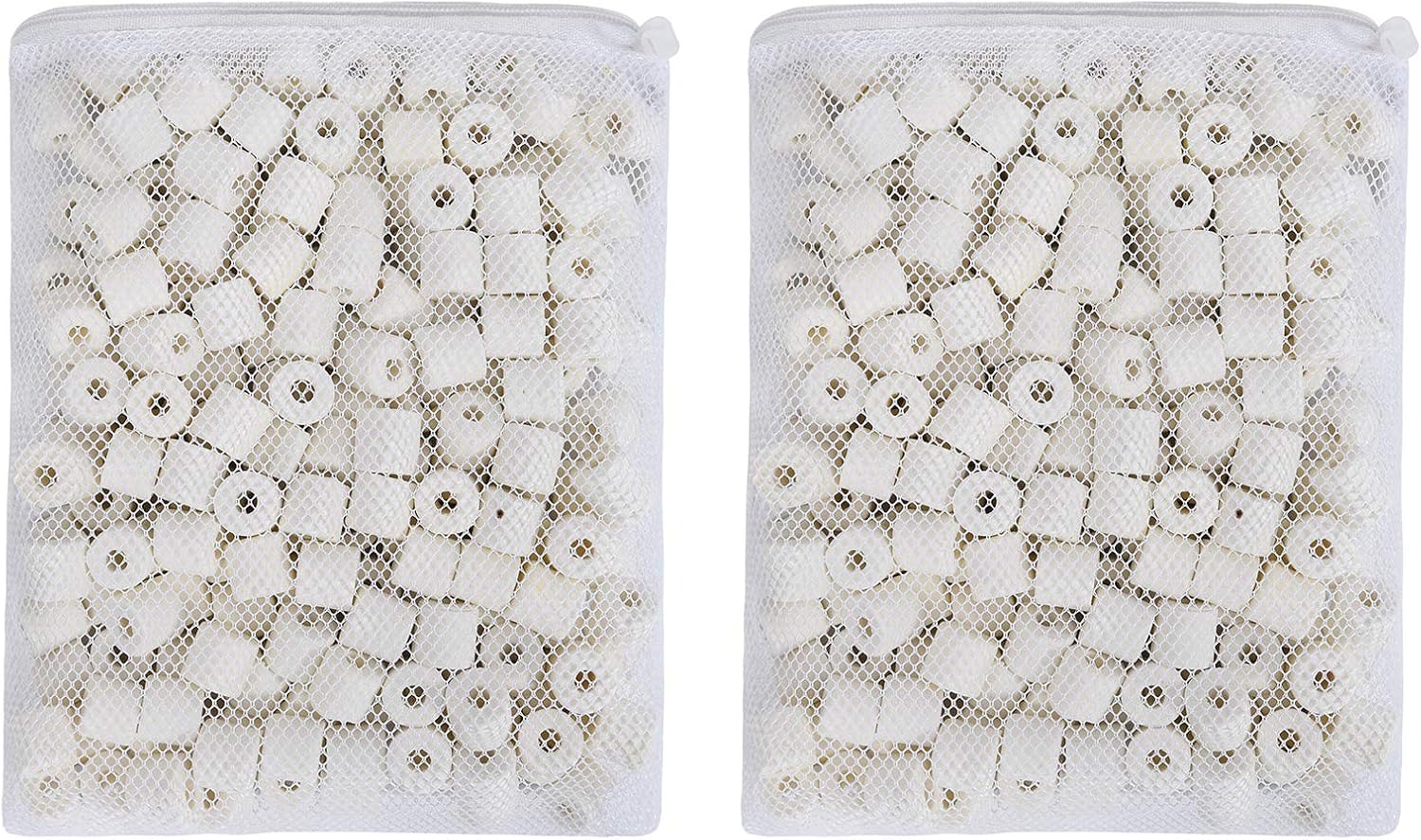 JIHAQUA Aquarium Bio Ceramic Rings 6 lbs Filter Media for Pond Fish Tank Canister Filter