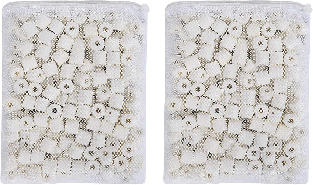 JIH Aquarium Bio Ceramic Rings Filter Media for Pond Fish Tank Canister Filter (2 lbs)