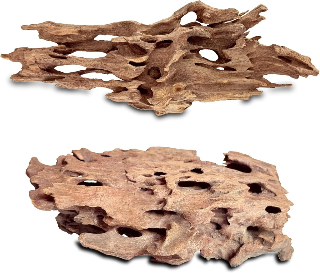 Natural Wood Driftwood for Aquarium Fish Tank Decor,Assorted Driftwood Trunk Branch for Reptile Tank Decor (SHP-XM Driftwood (9 to13 Inch)-Pack of 2)