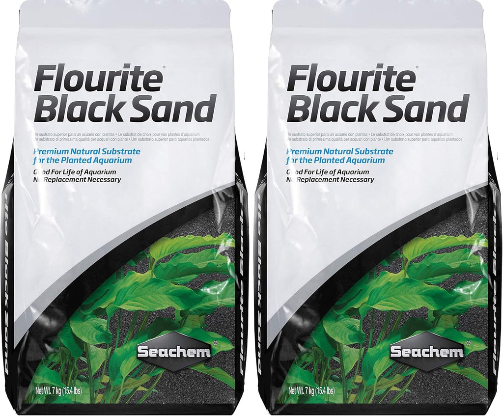 Seachem Flourite Black Sand, 15.4 Pound (Pack of 2)