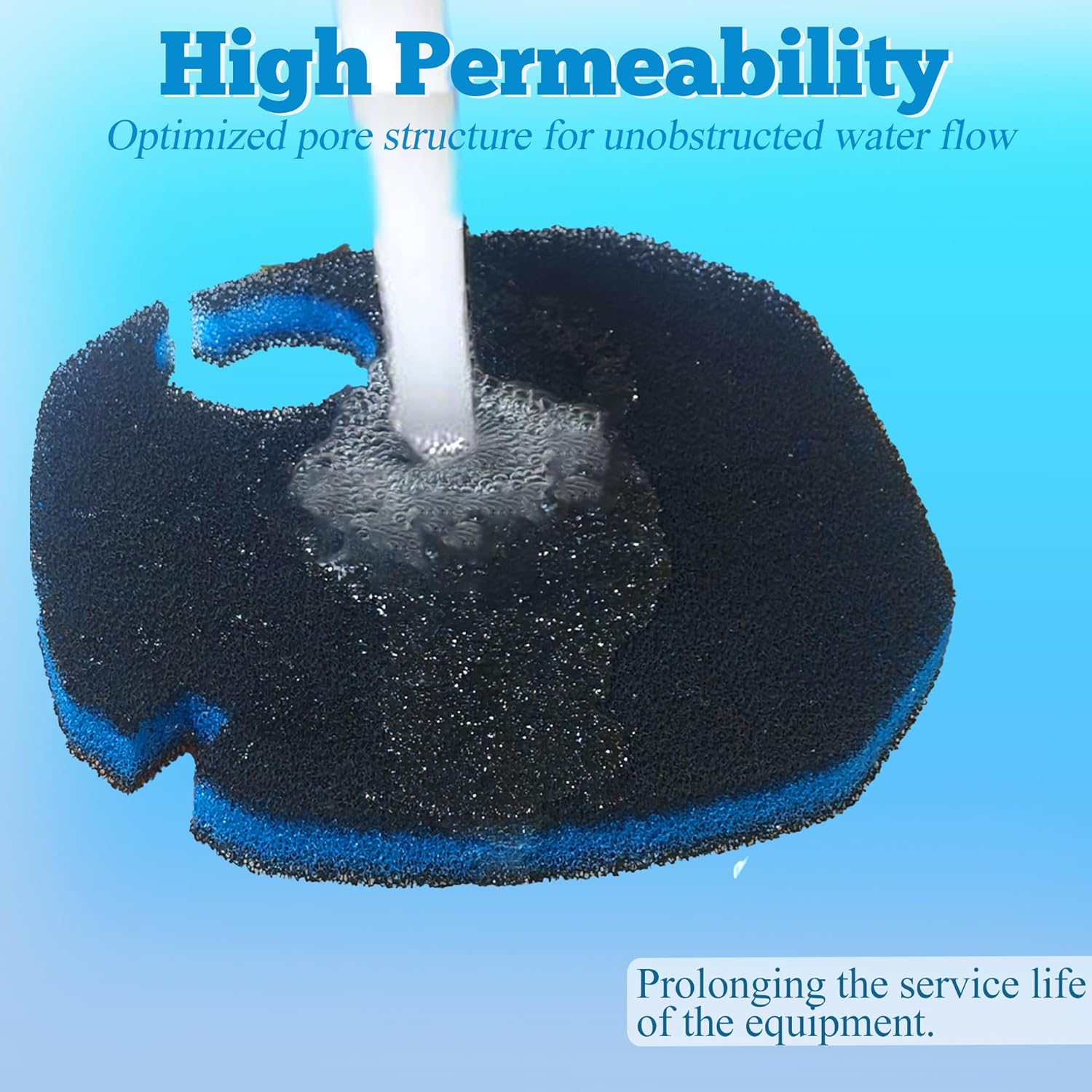 Replacement Canister Filter Pads Compatible with AMOSIJOY 172/225/265GPH Aquarium External Filter, 6 White Floss & 2 Coarse Pads & 1 Phosphate Remover Filter & 1 Nitrite Remover (10 Pcs)