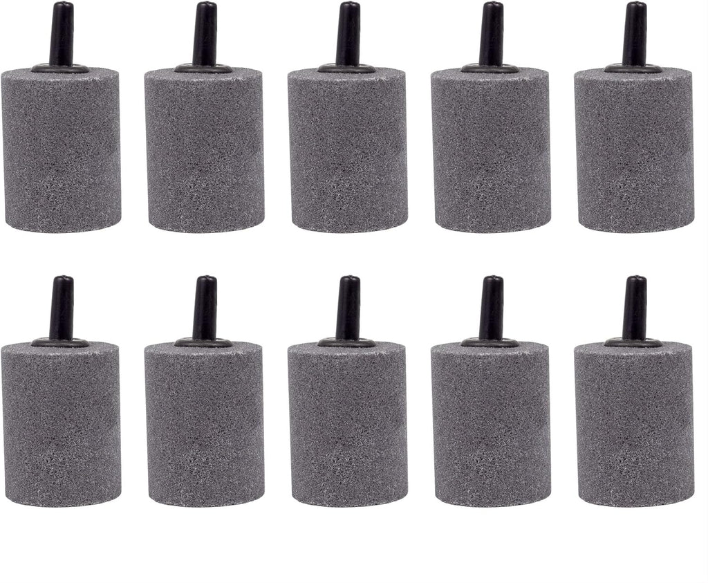 Air Stone Bubble Diffuser Ball - for Aquarium Air Pump and Fish Tanks, Gray, Pack of 10pcs