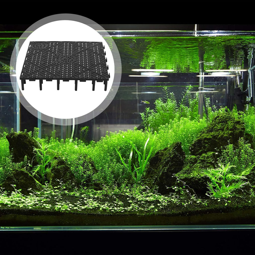 TEHAUX 20pcs Aquarium Undergravel, Undergravel Filter Aquarium Divider Tank Fish Tank Bottom Plate PVC Splicing Clapboard Bottom Fish Divider Stand for DIY Filtration in Aquascaping