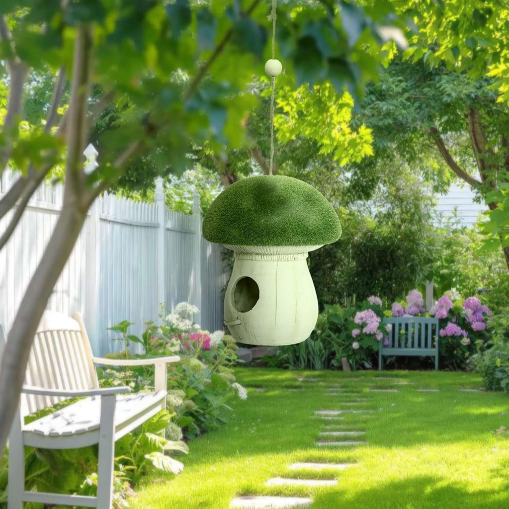Topadorn Bird Houses for Outside Patio Garden Decorative, Hanging Birdhouse for Blue Bird, Sparrow, Chickadee