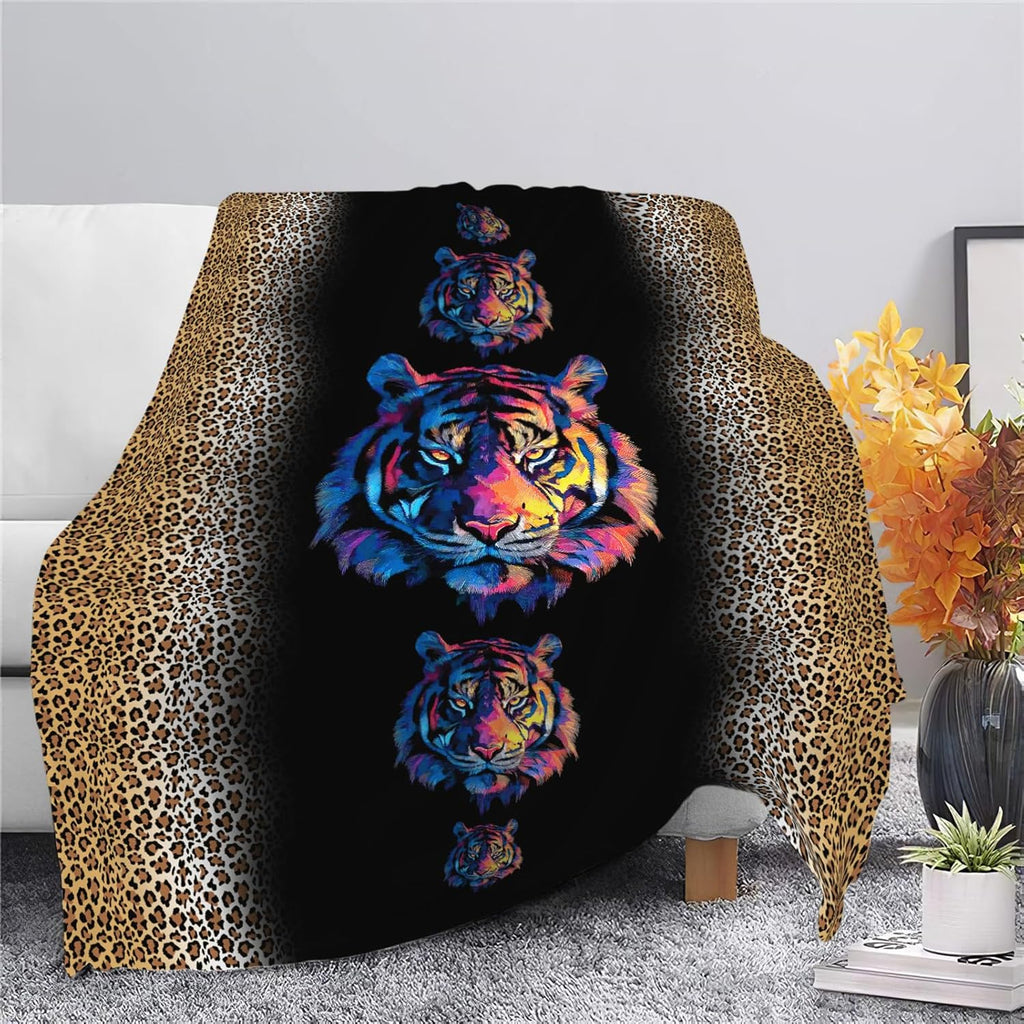 Tiger Throw Blanket Tiger Stuff Gifts for Kids Girls Boys Adults Women Men Soft Cozy Warm Plush Fluffy Fuzzy Fleece Blanket Decor 40''X50''