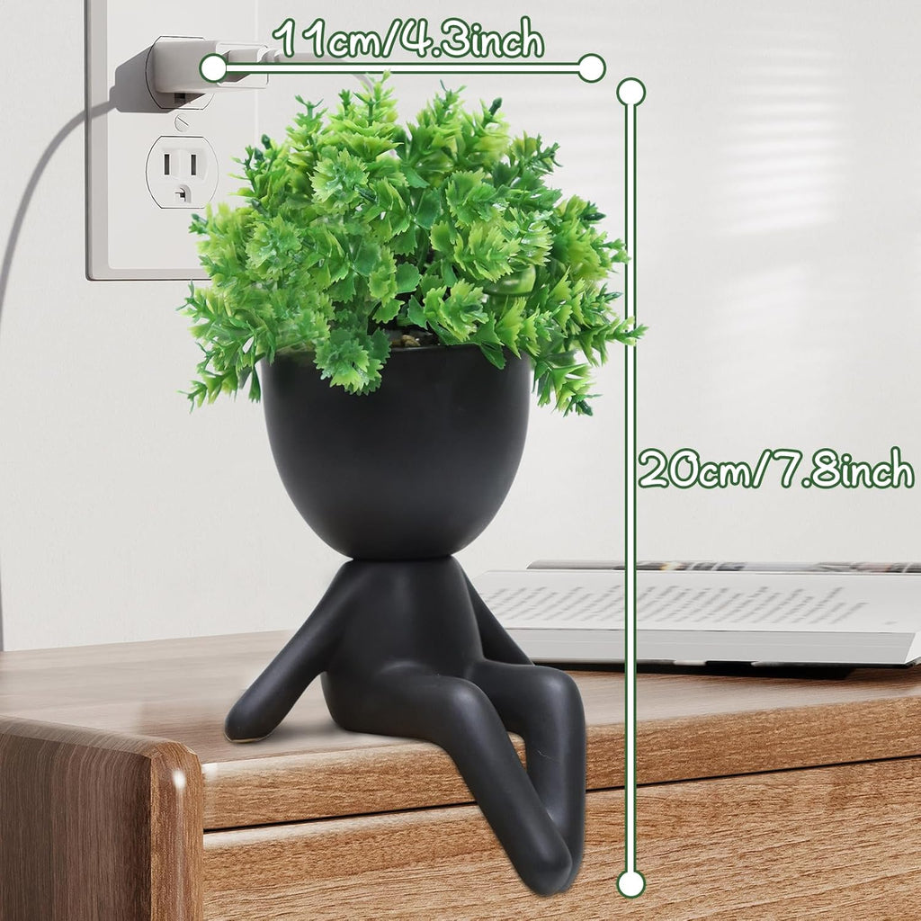 Zerzsy Fake Plants Succulents Plants Office Table Decor Indoor Mini Succulent Plant- Cute Fake Plant Bathroom Decoration Set of 1