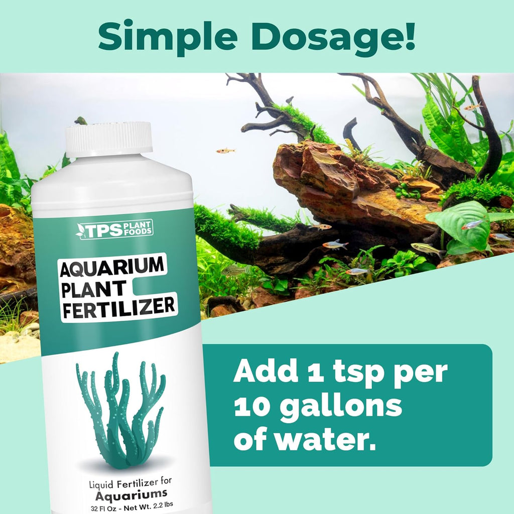 Aquarium Plant Fertilizer, Complete Liquid Aquarium Plant Food, 32 oz (1 Quart)