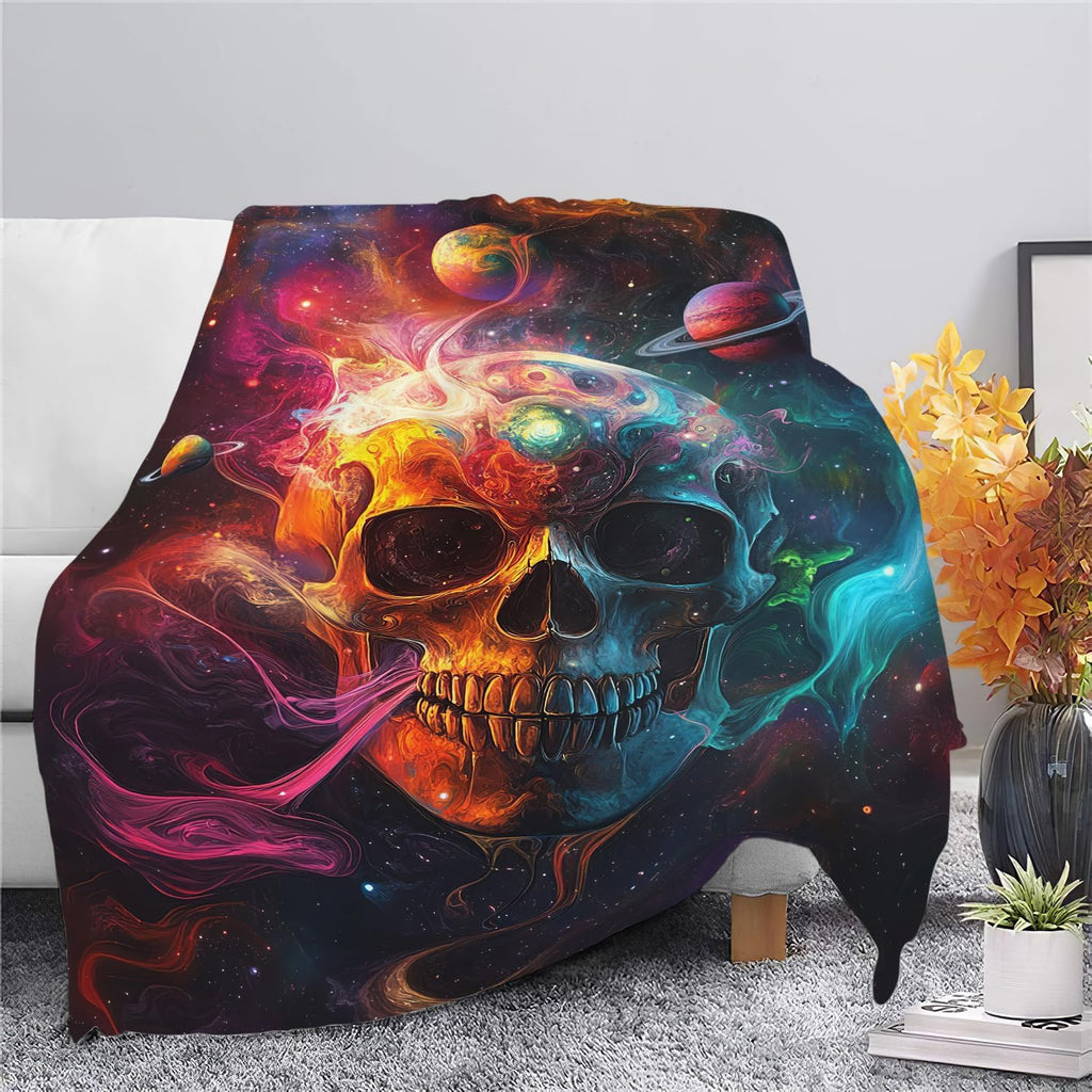 Skull Blanket Skeleton Throw Blanket Gifts for Women Girls Men Boys Kids Adults Super Soft Cozy Plush Fluffy Fuzzy Fleece Blanket Decor 60''X80''