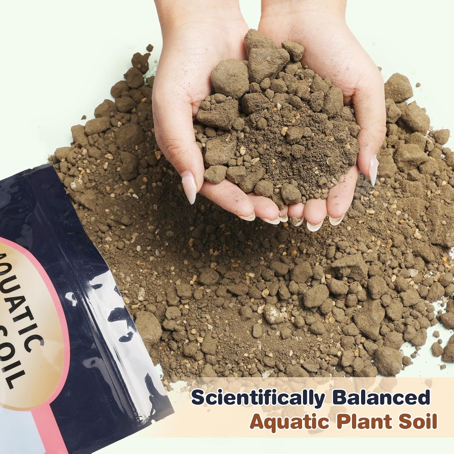 Aquatic Plant Soil & Aquarium Soil, Natural Organic Substrate for Water Plants - Safe for Fish, Nutrient-Rich Clay Base for Lotus & Water Lily (AquaticSoil, 6.6 LBS)