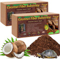 Legigo 2 Pack Compressed Coconut Fiber Substrate - 100% Organic Coconut Fiber Brick Bedding for Reptiles, Natural Coco Husk Substrate Terrarium Bedding for Snake, Hermit Crabs, Frogs, Tortoise, Gecko