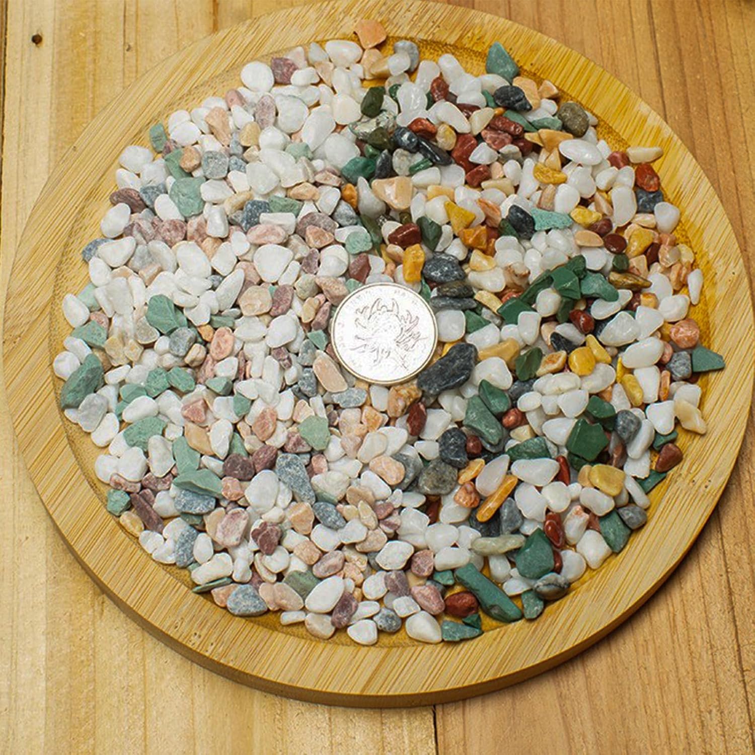 11 lbs Succulent and Cactus Bonsai Pebbles, 4-6mm Decorative Landscaping Polished Stones Natural Garden Gravel Rocks for Indoor Outdoor Plants Aquariums DIY, and Gardening Top Dressing, Multicolor