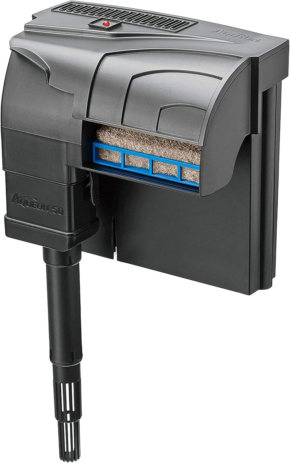 Aqueon QuietFlow 50 LED PRO Aquarium Fish Tank Power Filter For Up To 50 Gallon Aquariums