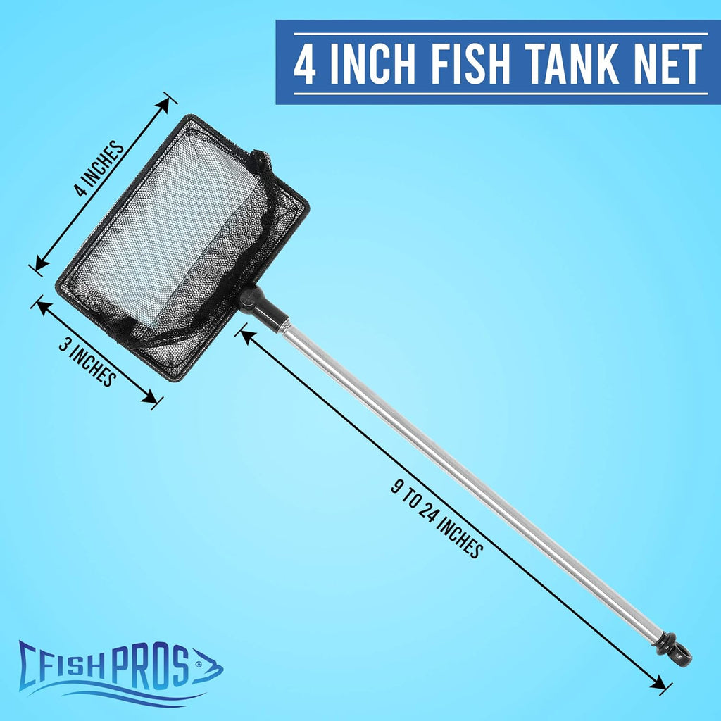Long Handle Fine Net Fish Tank Net – Retractable 24 inches