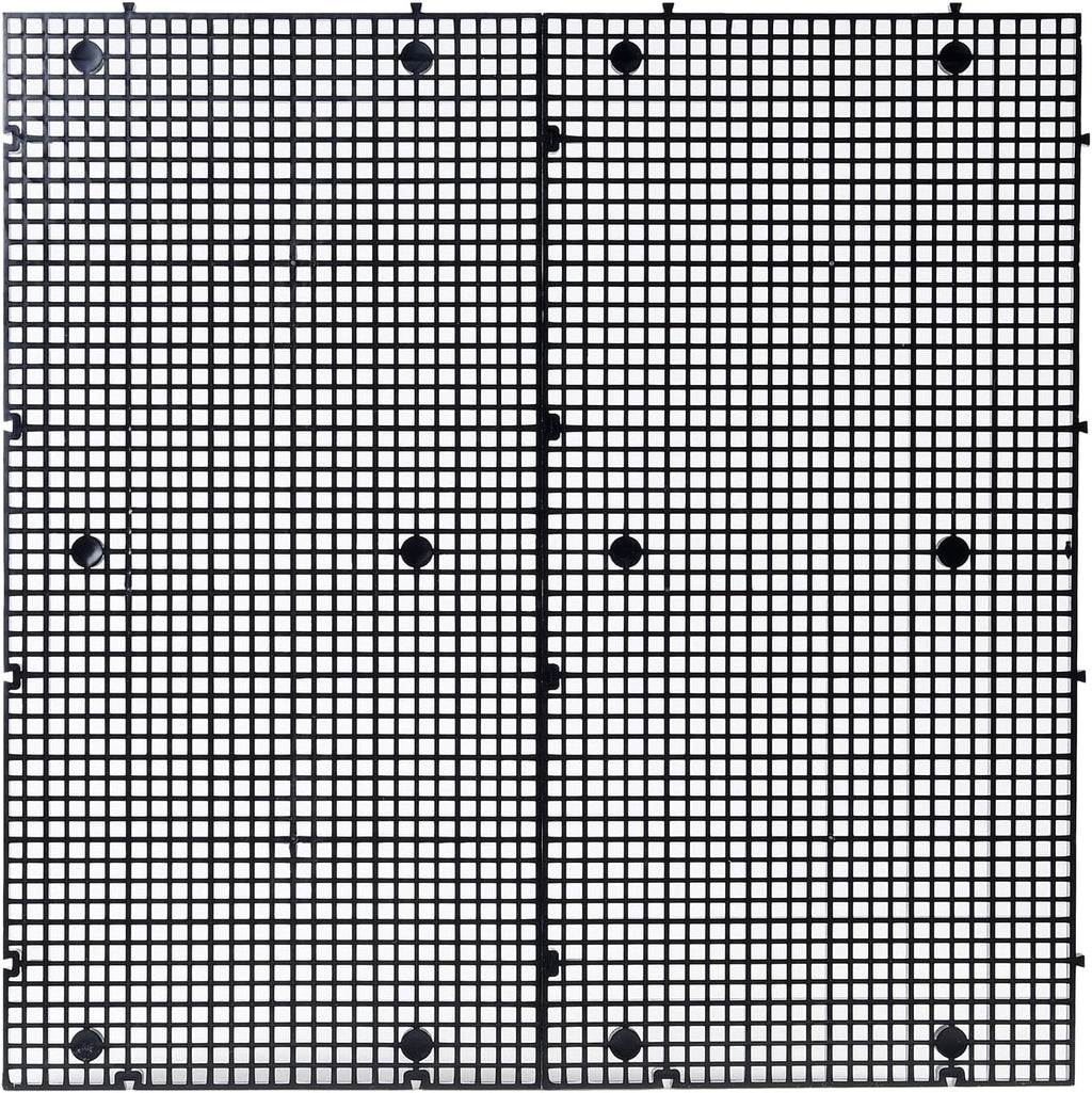 ALEGI Plastic Grid Divider Tray Egg Crate Louvre Aquarium Fish Tank Bottom Isolation with Bracket (8pcs Black)
