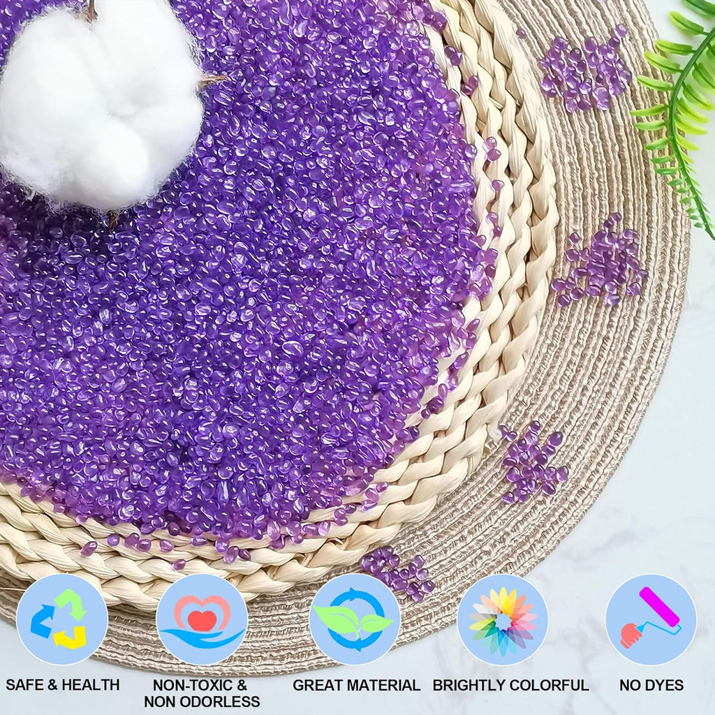 Keedolla Fish Tank Rocks Gravel 15 Oz, Betta Fish Tank Beads Pebbles Aquarium Glass Rocks Stones Marbles Small for Fish Tank, Vase Filler, Succulent Plants Decor - Purple