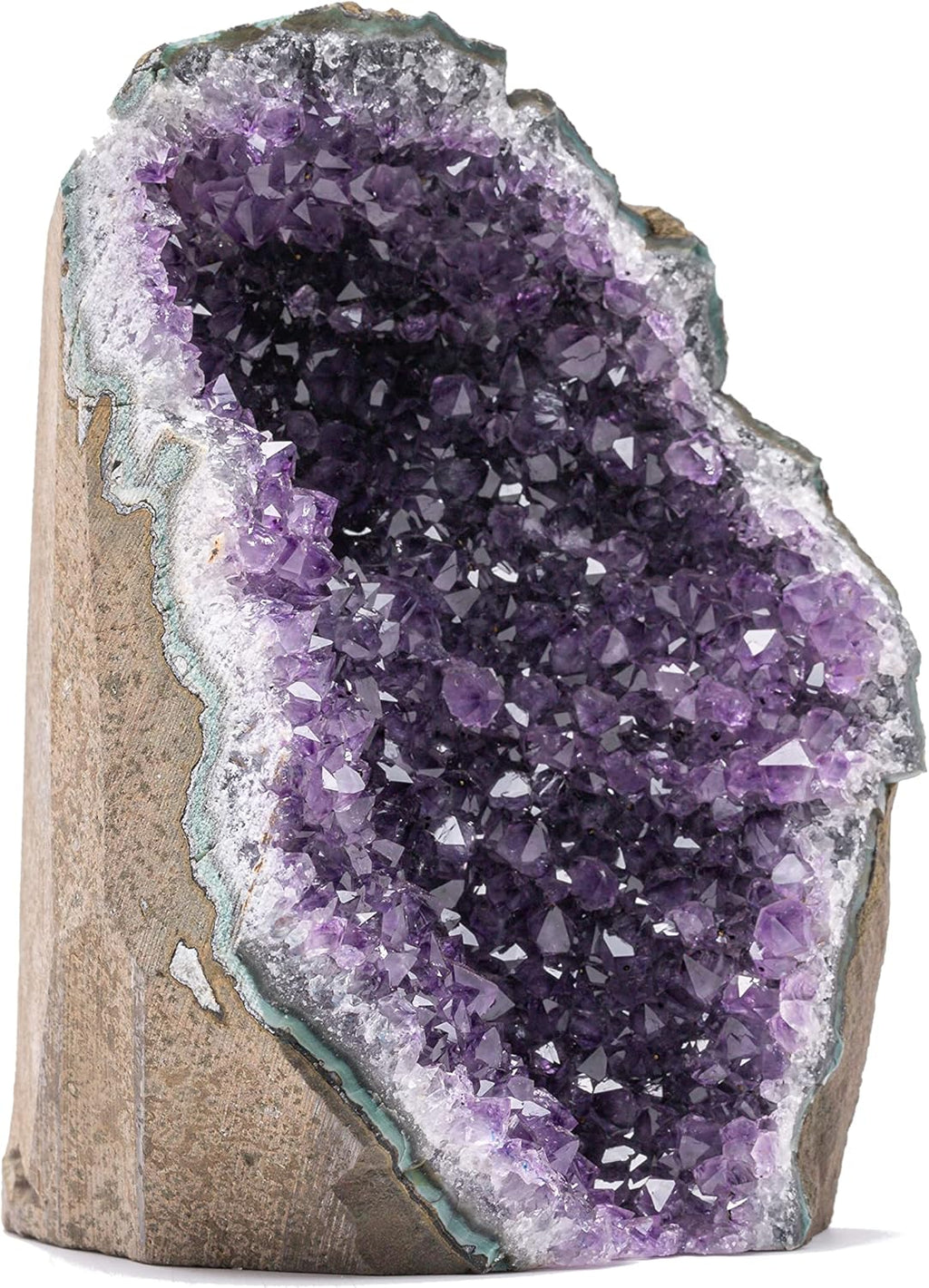 Large Natural Amethyst (6.5 lb to 8 lb) Crystal Clusters Stone from Uruguay Raw Geode Quartz - Deep Purple Color