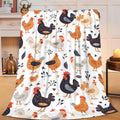 Chicken Blanket Rooster Chicken Throw Blanket Gifts for Kids Girls Boys Adults Women Man Super Soft Cozy Plush Fluffy Fuzzy Fleece Blanket Decor 40''X50''