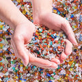 Chakra Crushed Stone Crystal Chips Bulk 0.88 Lb, Tumbled Healing Gemstones Rocks Quartz Pieces Irregular Shaped Decorative Vase Fillers Aquarium Gravel Rocks