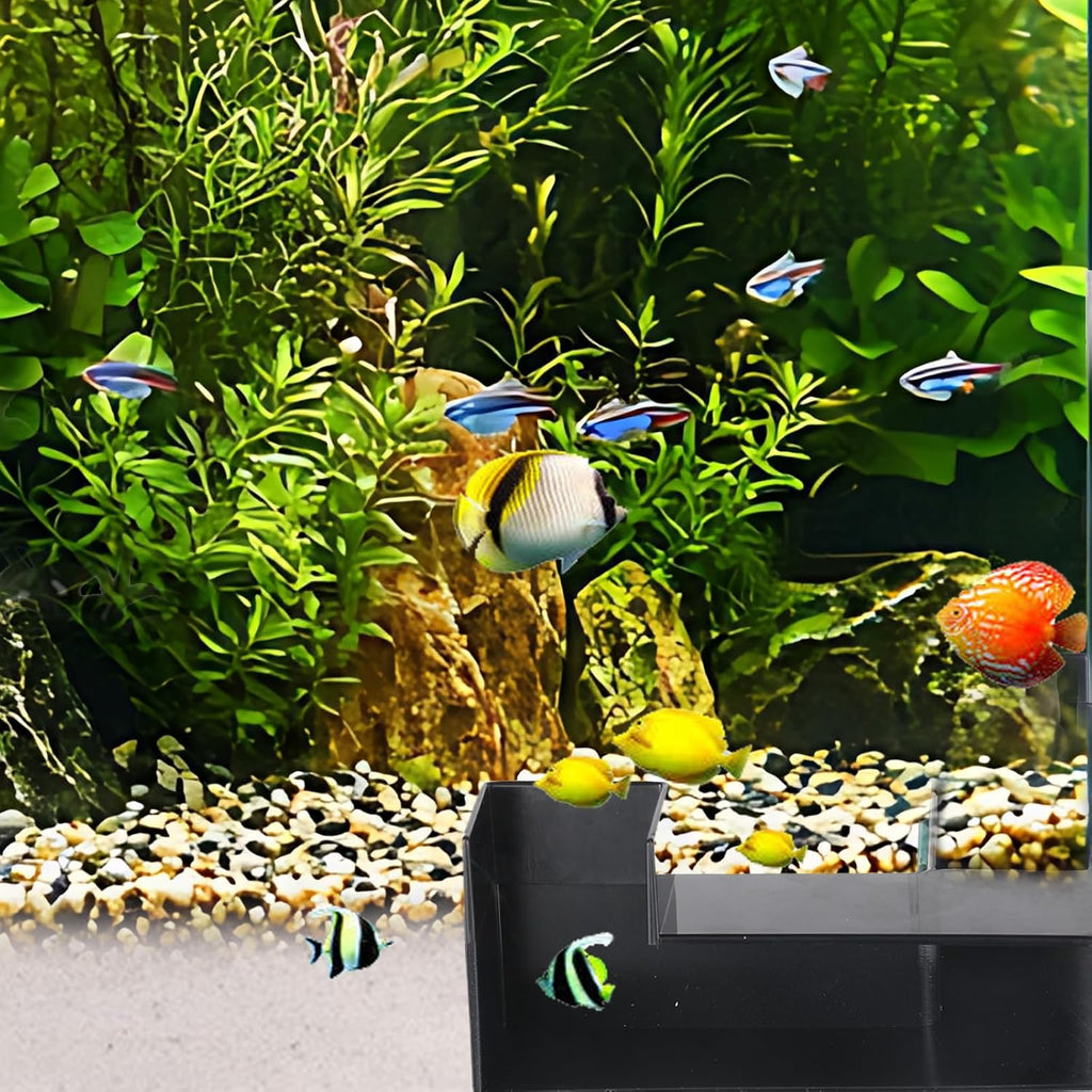 Dual-Entrance Aquarium Tunnel, Aquarium Cave Hideout 360° Viewing, Aquariums Underground Tunnel Cave for Aquariums Black Shrimp Fish Tank Tunnels