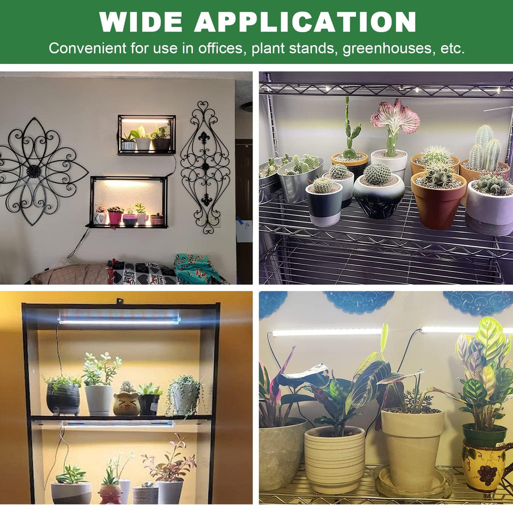 Grow Lights for Indoor Plants, 16" Full Spectrum Plant Grow Light Strips with Upgrade Timer 6/12/16 Hrs, 5 Dimmable Levels, 120 LEDs Sunlight Growing Lamp for Indoor Greenhouse, Seedlings