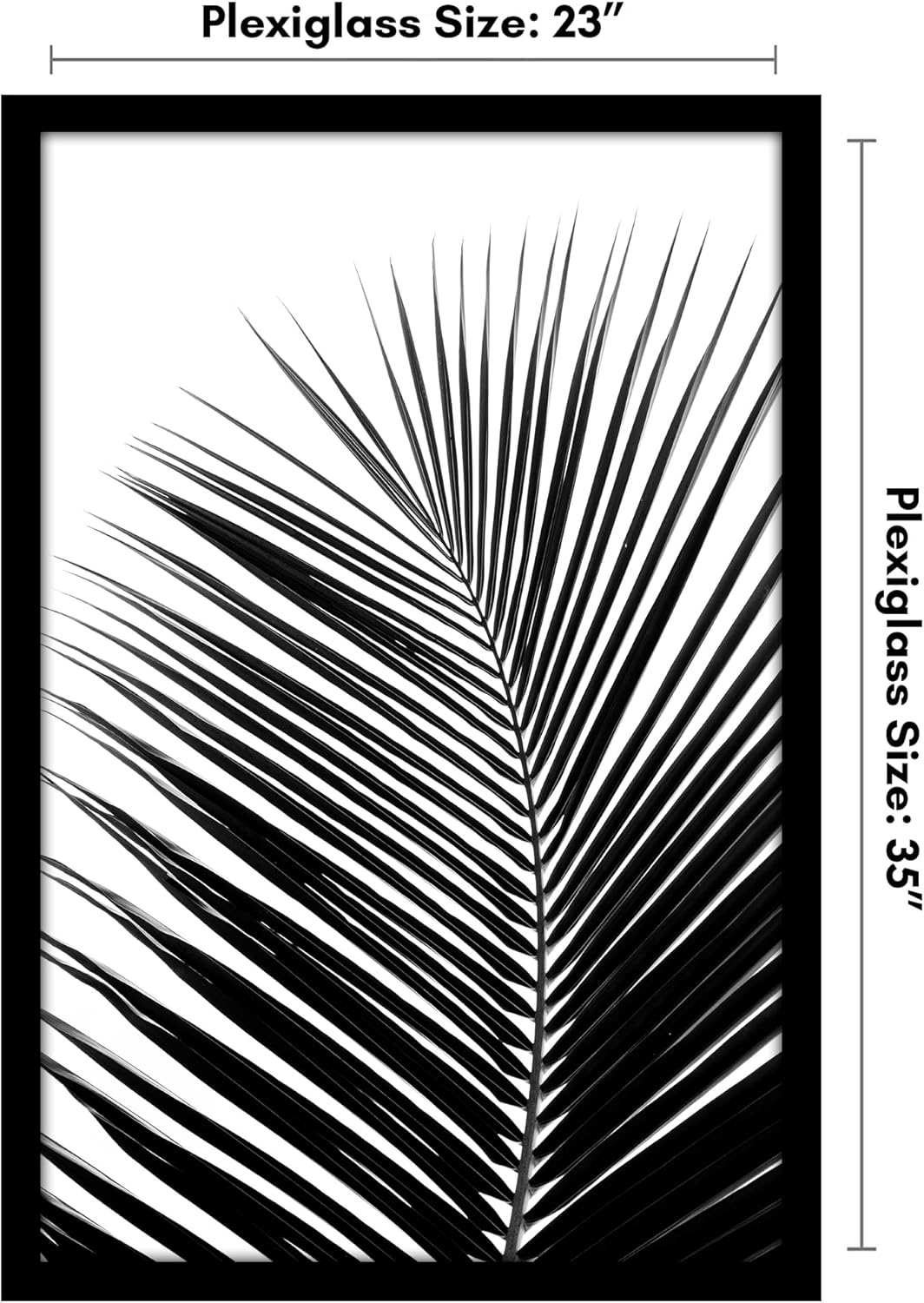 Americanflat 23x35 Poster Frame with Polished Plexiglass - Black Picture Frame - Wide Photo Frames Made of Engineered Wood for Vertical or Horizontal Wall Display - Epic Collection - Black